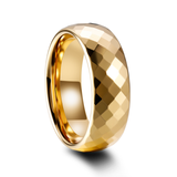 Load image into Gallery viewer, 8mm 24K Gold Plated Engraving Hammered Tungsten Ring
