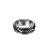 Load image into Gallery viewer, Men Stainless Steel Jewelry Punk Twist Chain Ring Wholesale