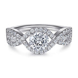 Load image into Gallery viewer, 0.8Ct Engagement Ring 925 Sterling Silver Women Round Cubic Zirconia Ring Wholesale
