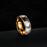 Load image into Gallery viewer, 8mm High Polished Engraving Silver Gold Plated Tungsten Carbide Ring