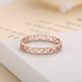Load image into Gallery viewer, Hollow Out Little Heart 18k Rose Gold Stainless Steel Women&#39;s Ring Wholesale
