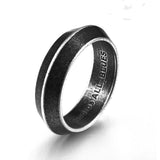 Load image into Gallery viewer, Men Vintage Black Stainless Steel Ring Wholesale Simple Triangle Ring