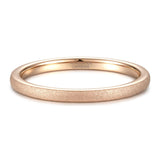 Load image into Gallery viewer, Ringsmaker 2mm Thin Tungsten Carbide Ring Women Rose Gold Frosted Matt Wedding Bands