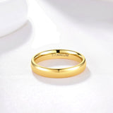 Load image into Gallery viewer, Ringsmaker 4mm Gold Color Titanium Ring Dome High Polished Man Women Wedding Bands