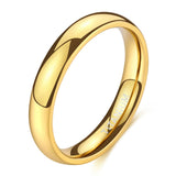 Load image into Gallery viewer, Ringsmaker 4mm Gold Color Titanium Ring Dome High Polished Man Women Wedding Bands