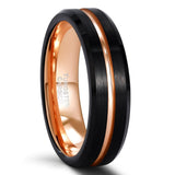 Load image into Gallery viewer, Ringsmaker 6mm Rose Gold Tungsten Carbide Rings Women Brushed Wedding Bands