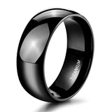 Load image into Gallery viewer, Ringsmaker 8mm Black Titanium Ring Dome High Polished Man Women Wedding Bands