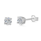 Load image into Gallery viewer, Hypoallergenic 0.5ct Moissanite Round Cut 925 Sterling Silver Stud Earrings For Women