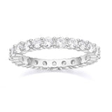 Load image into Gallery viewer, Ringsmaker 3mm 925 Sterling Silver Women Round Cubic Zirconia Stackable Eternity Ring