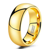 Load image into Gallery viewer, Ringsmaker 8mm Tungsten Carbide Rings Men Women 24K Gold Plated Wedding Bands