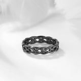 Load image into Gallery viewer, Ringsmaker 925 Sterling Silver Ring Women Black Celtic Knot Wedding Bands