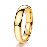 Load image into Gallery viewer, Ringsmaker 4mm High Polished 24k Gold Tungsten Rings For Men Women Wedding Bands