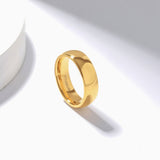 Load image into Gallery viewer, Ringsmaker 6mm Gold Color Titanium Band Rings Dome High Polished