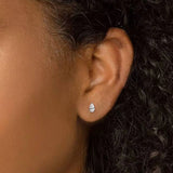 Load image into Gallery viewer, Fashion Jewelry 1CT Teardrop Cut Cubic Zirconia 925 Sterling Silver Stud Earrings For Women