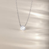 Load image into Gallery viewer, 925 Sterling Silver Necklaces for Women Solitaire 1.5 Carat CZ Round Cut Pendant