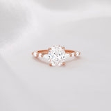 Load image into Gallery viewer, Ringsmaker Rose Gold 925 Sterling Silver Ring Oval Cut Cubic Zirconia Women Engagement Rings