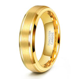 Load image into Gallery viewer, Ringsmaker 6mm Tungsten Ring 24K Gold Plated Brushed Ring Wedding Bands
