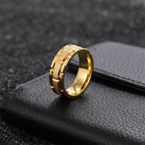 Load image into Gallery viewer, Ringsmaker 8mm Gold Tungsten Ring Mechanical Seal Inlay Men Rings