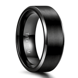 Load image into Gallery viewer, Classic 8mm Titanium Ring Men Women Black Matte Wedding Engagement Band Brushed Unisex Couple Rings