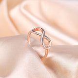 Load image into Gallery viewer, Ringsmaker 925 Sterling Silver Rose Gold Infinity Knot Rings Women Wedding Bands