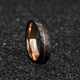 Load image into Gallery viewer, Ringsmaker 6mm Hammered Tungsten Carbide Rings Rose Gold Couple Wedding Bands