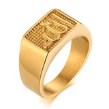 Load image into Gallery viewer, Men&#39;s Jewelry Ornament High Polished 24K Gold Plated Casting Stainless Steel Rings for Men