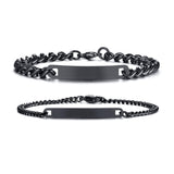 Load image into Gallery viewer, Fashion Simple Design Jewelry Black Plated Locking Stainless Steel Bracelets for Women Men Unix Couples