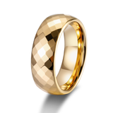 Load image into Gallery viewer, 8mm 24K Gold Plated Engraving Hammered Tungsten Ring