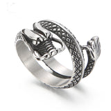Load image into Gallery viewer, Vintage Fashion Punk Open Ring Dragon Men Stainless Steel Ring