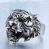 Load image into Gallery viewer, Stainless Steel Vintage Men Ring Personality Tiger Head Punk Ring