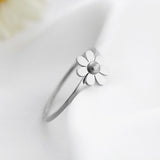 Load image into Gallery viewer, Simple Women Sunflower Petal Stainless Steel Ring Rose Gold Couple Jewelry