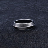 Load image into Gallery viewer, Men Vintage Black Stainless Steel Ring Wholesale Simple Triangle Ring