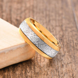 Load image into Gallery viewer, Customized 8mm Gold Plated Tungsten Carbide Embossed Ring Men Wedding Band Wholesale
