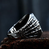 Load image into Gallery viewer, Men Vintage Stainless Steel Hand Bone Five Point Star Viking Ring