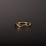 Load image into Gallery viewer, Stainless Steel Wave Pattern Ring Jewelry Plating 18K Gold Geometrically Irregular Abstract Shaped Women Rings