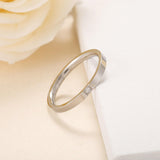 Load image into Gallery viewer, Stainless Steel Single Zircon Women Ring Wedding Bands Fashion Jewelry