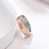 Load image into Gallery viewer, Men&#39;s Fashion Wedding Jewelry 6MM Width IP Black/Gold/Rose Gold Plated Oblique Lined Stainless Steel Ring for Male