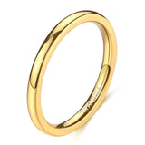 Load image into Gallery viewer, Ringsmaker 2mm Gold Color Titanium Ring Dome High Polished Man Women Wedding Bands