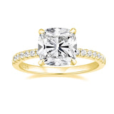 Load image into Gallery viewer, Ringsmaker 3.5Ct 14k Gold Plated 925 Sterling Silver Rings Cushion Cut Cubic Zirconia CZ Women Engagement Bands