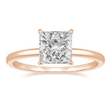 Load image into Gallery viewer, Ringsmaker 2Ct Rose Gold 925 Sterling Silver Women Rings Princess Cut Cubic Zirconia CZ Engagement Bands