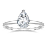 Load image into Gallery viewer, Ringsmaker 2Ct 925 Sterling Silver Women Rings Pear Cut Cubic Zirconia CZ Engagement Rings