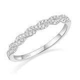 Load image into Gallery viewer, Ringsmaker 925 Sterling Silver Ring Women Cubic Zirconia Twisted Rope Eternity Ring