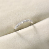 Load image into Gallery viewer, Ringsmaker 925 Sterling Silver Ring Women Cubic Zirconia Twisted Rope Eternity Ring