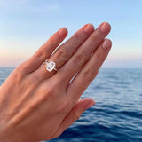 Load image into Gallery viewer, Ringsmaker 3Ct 925 Sterling Silver Rings 3-Stone Emerald Cut Cubic Zirconia CZ Women Engagement Ring