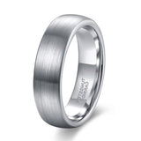 Load image into Gallery viewer, Ringsmaker 6mm Domed Tungsten Carbide Ring Men Silver Color Brushed Wedding Bands