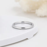 Load image into Gallery viewer, Ringsmaker 2mm Silver Color High Polished Tungsten Carbide Rings Women Engagement Rings
