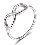 Load image into Gallery viewer, Ringsmaker 925 Sterling Silver Infinity Knot Rings Women Wedding Bands