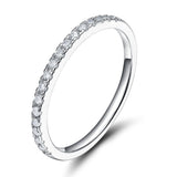 Load image into Gallery viewer, Ringsmaker 2mm 925 Sterling Silver Rings Women Cubic Zirconia Eternity Ring