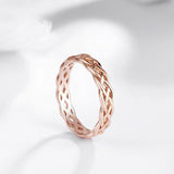 Load image into Gallery viewer, Ringsmaker 925 Sterling Silver Ring Women Rose Gold Celtic Knot Wedding Bands