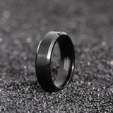 Load image into Gallery viewer, Ringsmaker 6mm Black Gun Plated Tungsten Carbide Rings Men Women Brushed Engagement Bands